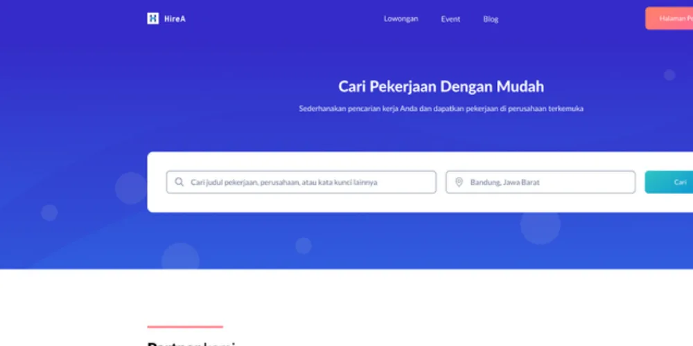 Job discovery portal screenshot