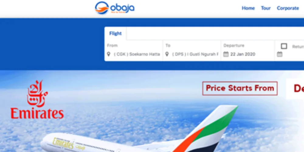 Obaja booking platform screenshot
