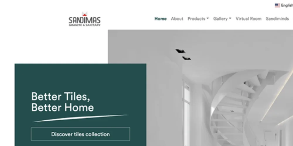Sandimas website screenshot
